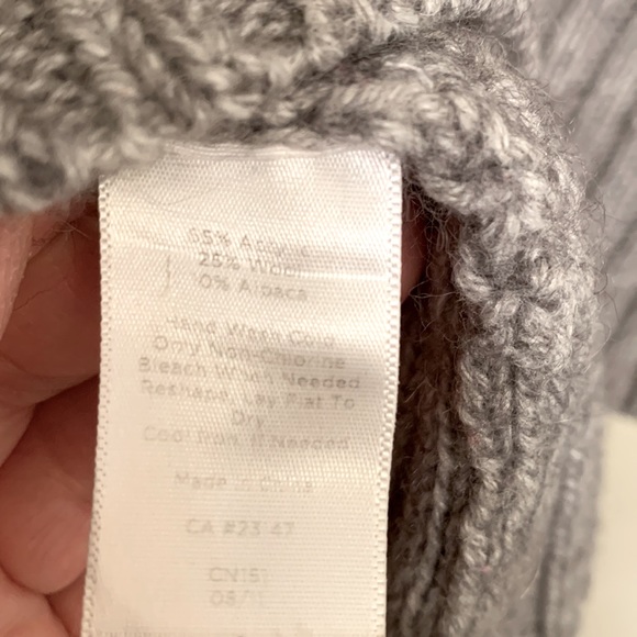 Talbots Wool Sweater Heavy knit Grey color - Picture 11 of 16